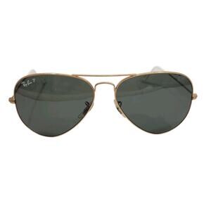 RAY-BAN SUNGLASSES AVIATOR POLARIZED LARGE METAL GOLD FRAMES UNISEX READ